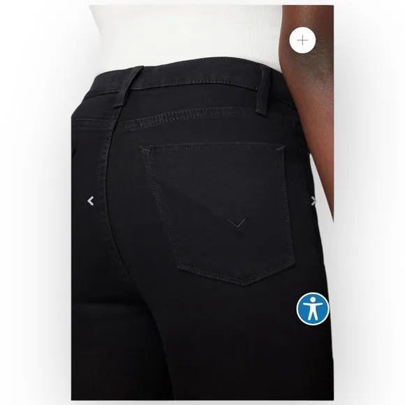NWT Hudson Barbara High-Rise Super Skinny Supermodel Ankle Jeans 28 Black Wash
