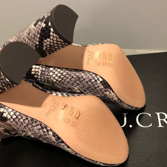 NWT J. Crew Tall high-heel boots in faux snakeskin