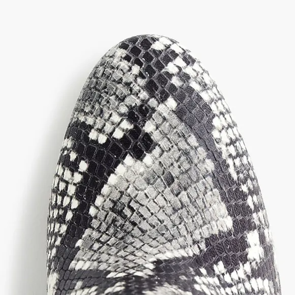 NWT J. Crew Tall high-heel boots in faux snakeskin