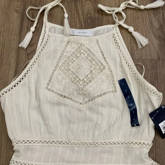 NWT Lucky Brand Eyelet Maxi dress. Size Small