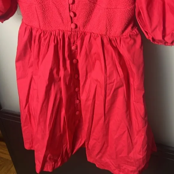 NWT Maeve Puff-Sleeved Sweetheart Mini Dress | Anthropologie | Size: Large