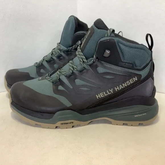 NWT Men's Helly Hansen Traverse HT Waterproof Hiking Boots Size 7.5 Green/Gray