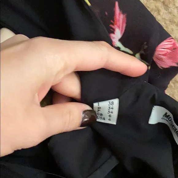 NWT Moschino Floral Hourglass Midi Dress XS S | Made in Italy 🌸👗 Easter Cocktail