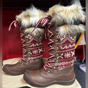 NWT Muk Luks Winter Snow Boots Women’s Sz 8 Insulated Water Resistant Brown