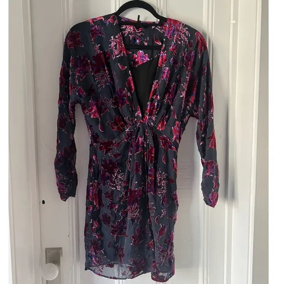 NWT Rag &amp; Bone Velvet Floral Mini Dress