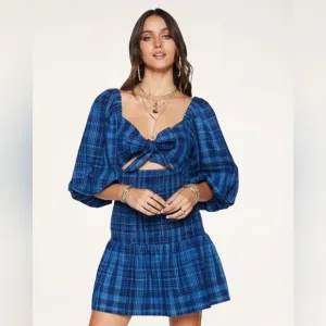 NWT Ramy Brook Caroline Tie Front Mini Dress Size XS
