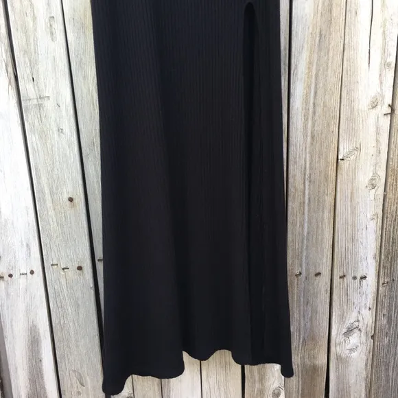NWT Reformation Bliss Dress Ribbed Knit Black L