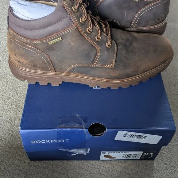 NWT ROCKPORT Mens Brown Weather Or Not PT Boots 9.5 M