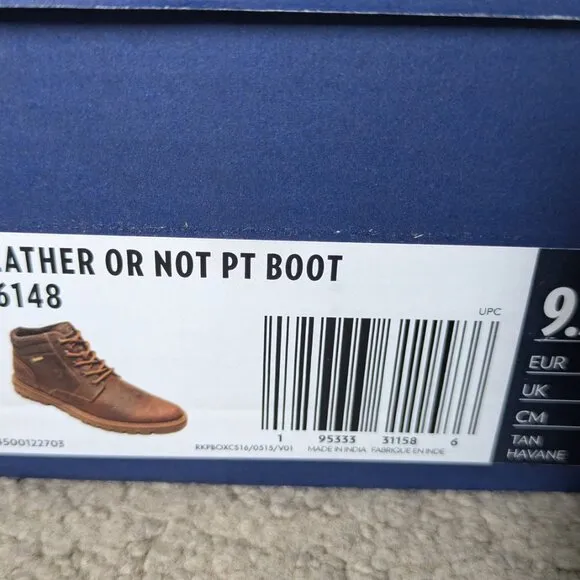 NWT ROCKPORT Mens Brown Weather Or Not PT Boots 9.5 M