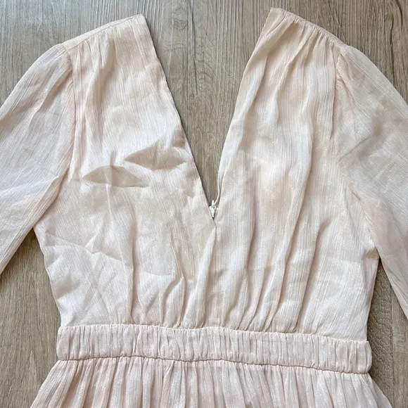 NWT Sandro Paris Women’s Cream Tiered Long Sleeve Maxi Dress Size 4