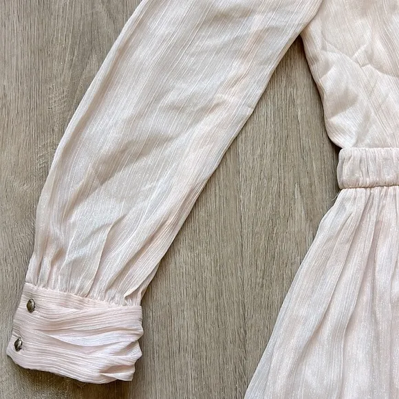 NWT Sandro Paris Women’s Cream Tiered Long Sleeve Maxi Dress Size 4