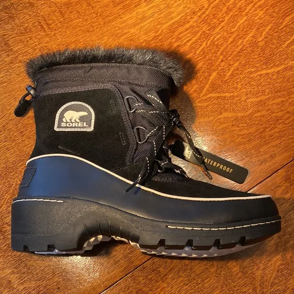 NWT Sz 7 Sorel Women’s Waterproof Suede Boots Tivoli III Faux Fur Impermiable 3