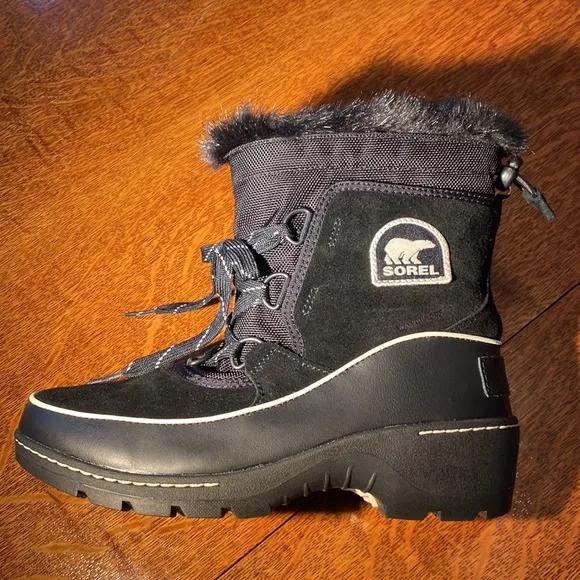 NWT Sz 7 Sorel Women’s Waterproof Suede Boots Tivoli III Faux Fur Impermiable 3