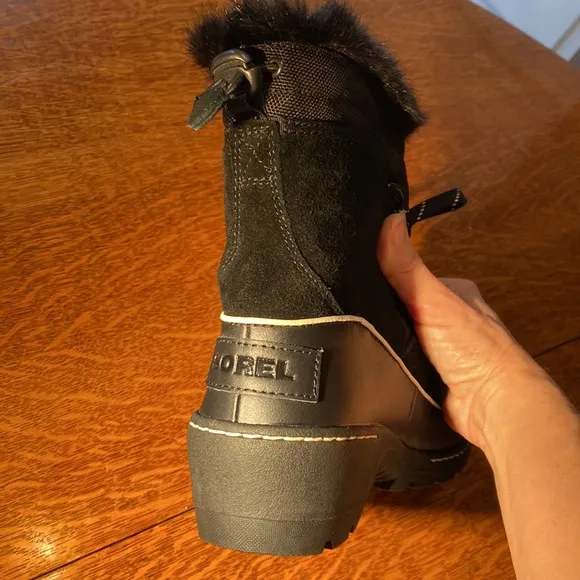 NWT Sz 7 Sorel Women’s Waterproof Suede Boots Tivoli III Faux Fur Impermiable 3
