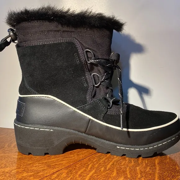 NWT Sz 7 Sorel Women’s Waterproof Suede Boots Tivoli III Faux Fur Impermiable 3