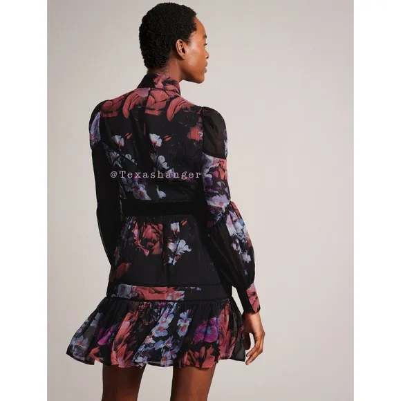 NWT Ted Baker Gretah Ladder Trim Insert Mini Dress S Small