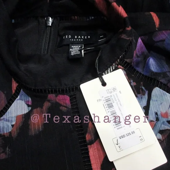 NWT Ted Baker Gretah Ladder Trim Insert Mini Dress S Small