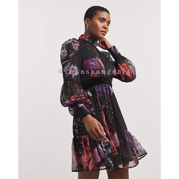 NWT Ted Baker Gretah Ladder Trim Insert Mini Dress S Small