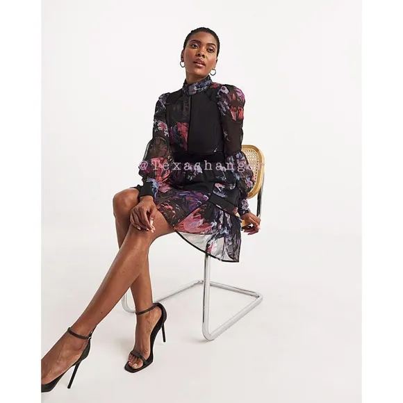 NWT Ted Baker Gretah Ladder Trim Insert Mini Dress S Small