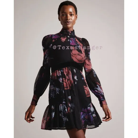 NWT Ted Baker Gretah Ladder Trim Insert Mini Dress S Small