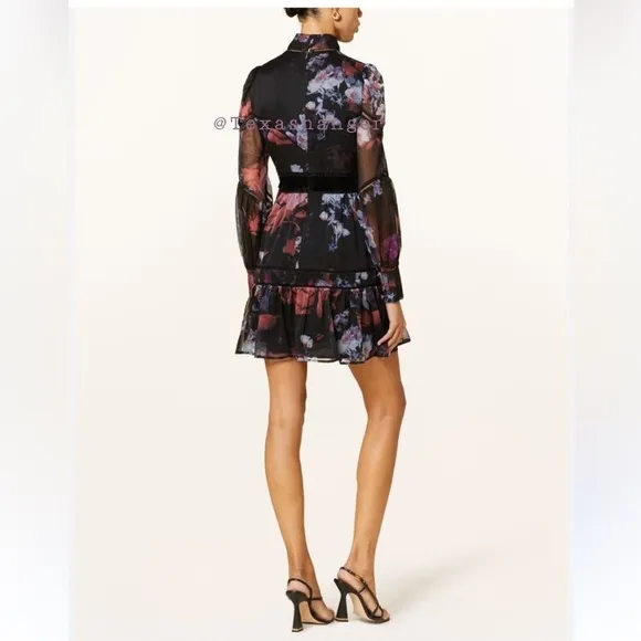 NWT Ted Baker Gretah Ladder Trim Insert Mini Dress S Small