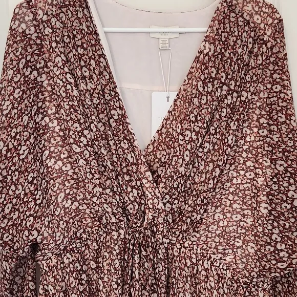 NWT TED BAKER Vallyy Draped Midi With Batwing Sleeve Size 4-6