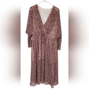 NWT TED BAKER Vallyy Draped Midi With Batwing Sleeve Size 4-6
