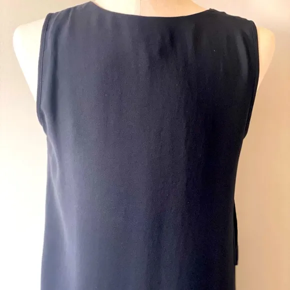 NWT | White House Black Market | Sleeveless Ruffle-Front Dress | Black | Size 2