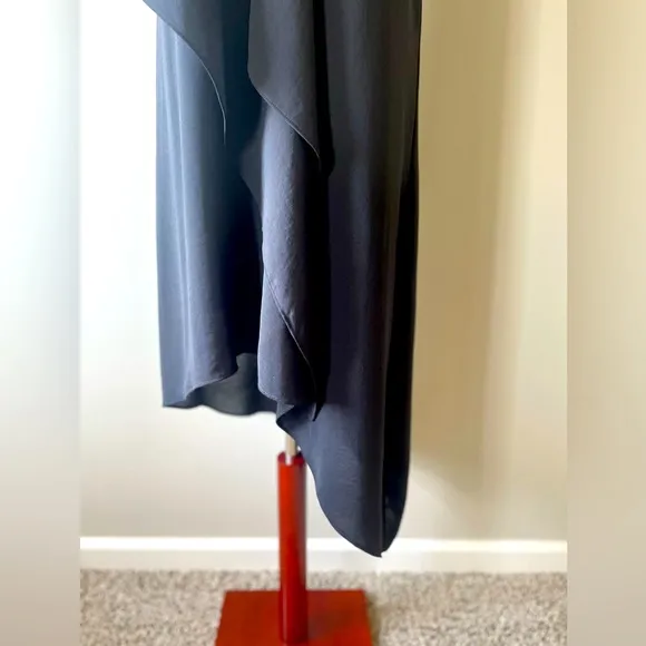 NWT | White House Black Market | Sleeveless Ruffle-Front Dress | Black | Size 2
