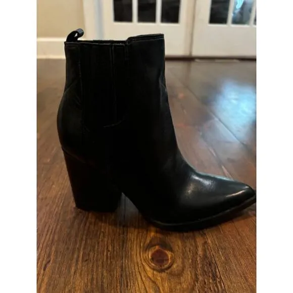 NWT Zodiac Women's Darrah Western Dress Booties Ankle Boots Leather 8.5