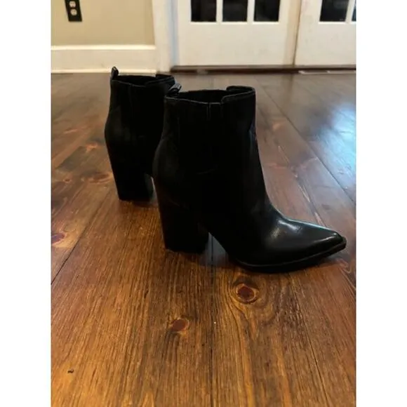 NWT Zodiac Women's Darrah Western Dress Booties Ankle Boots Leather 8.5