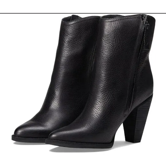NWT Zodiac Women's Darrah Western Dress Booties Ankle Boots Leather 8.5