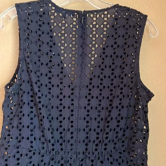 NWT Madewell Depeche Eyelet Maxi Dress Black 4