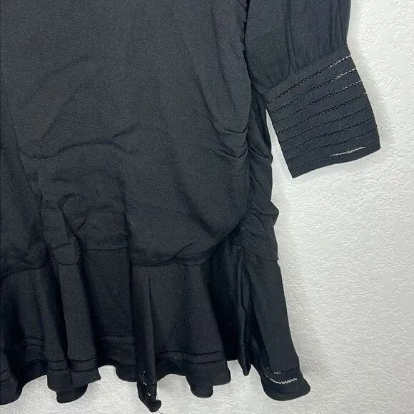 NWT Veronica Beard Jasper Lattice Border Dress Black Size 10