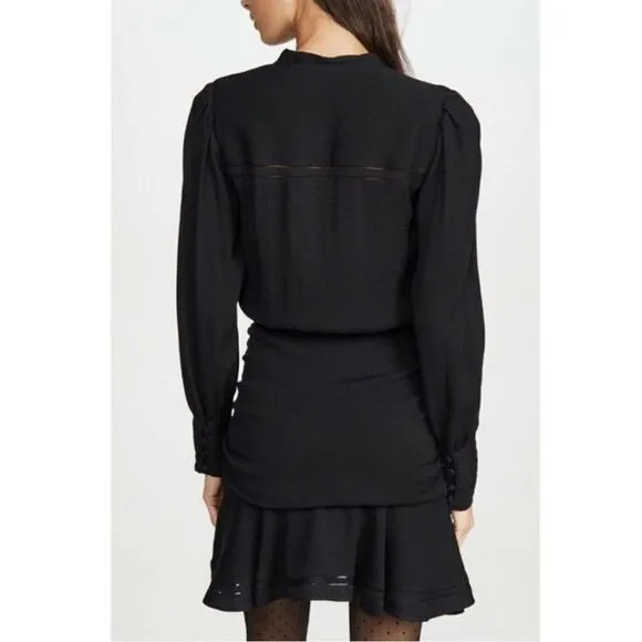 NWT Veronica Beard Jasper Lattice Border Dress Black Size 10