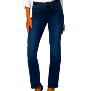 NYDJ Dark Indigo Straight Leg Jeans EUC