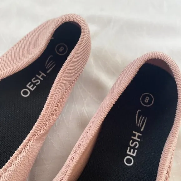 OESH Shoes Deam  Ballerina Flat Women's 8 Light Pink Zero Drop