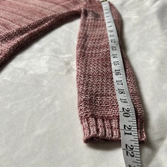 Olive   Oak cold  shoulder sweater. maroon and cream size medium NWT