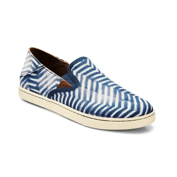 OluKai Vintage Indigo &amp; Off White Pehuea Sneakers Women Size 6 NEW