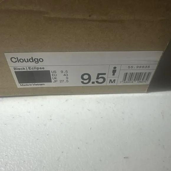 On Cloud Running Shoes Black Eclipse size 9.5 Men