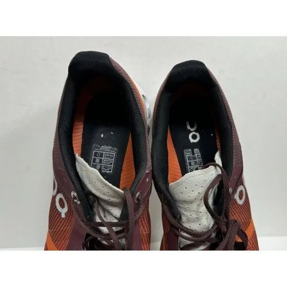 On Cloudflow 2.0 Flare Dawn Red White Running Shoes Athletic Gym Mens Size 11.5