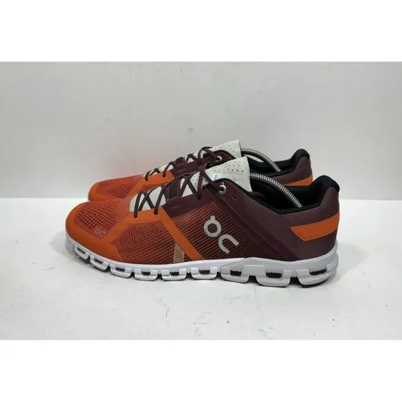 On Cloudflow 2.0 Flare Dawn Red White Running Shoes Athletic Gym Mens Size 11.5