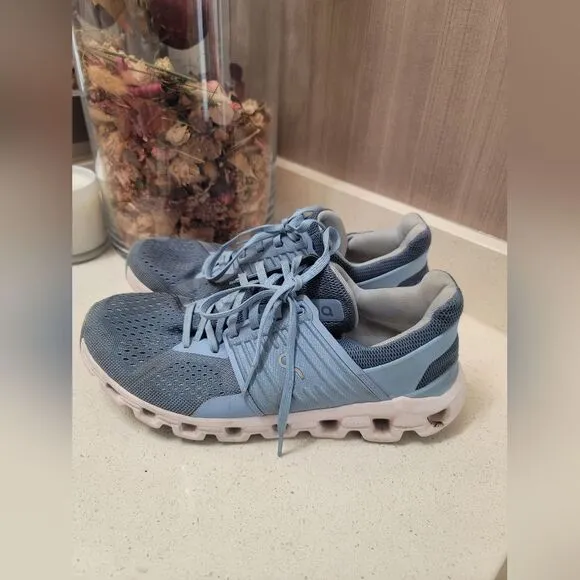 On Cloudswift 3 Shoes Womens 10 Blue White Athletic Running Training Sneakers