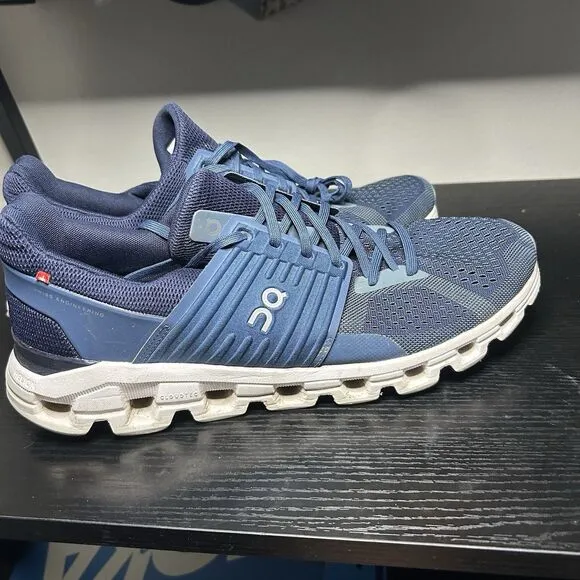 On Cloudswift Mens Size 12 Blue Running Shoes Sneakers