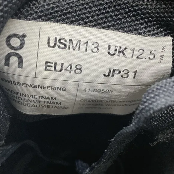 On Running Cloudswift Mens 13 Running Shoes Black