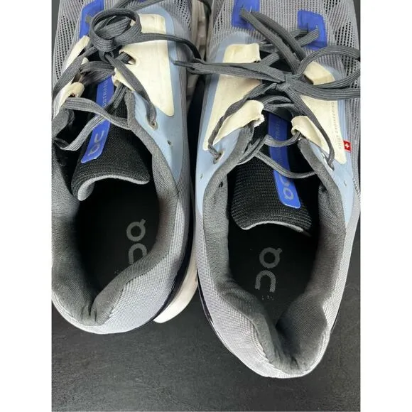 On Running Cloudstratus Grey Navy Blue Running Shoes size 14