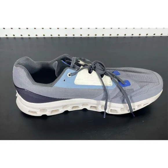 On Running Cloudstratus Grey Navy Blue Running Shoes size 14
