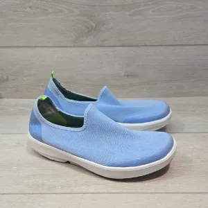 Oofos Women Revovery Light Blue Slip-On Shoes Sz 9