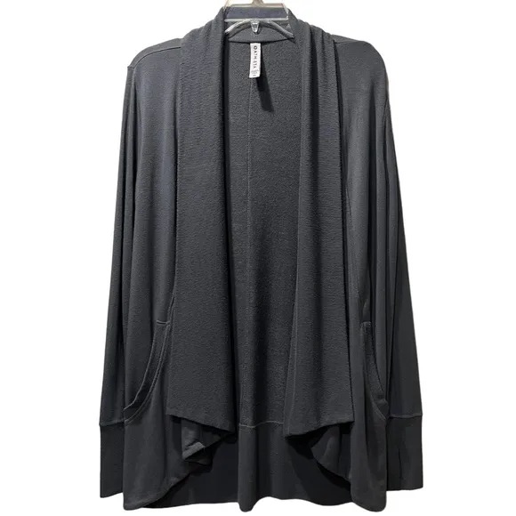 Open Front Cardigan Lightweight Sweater Athleta by Lululemon Gray Siz Xtra Small