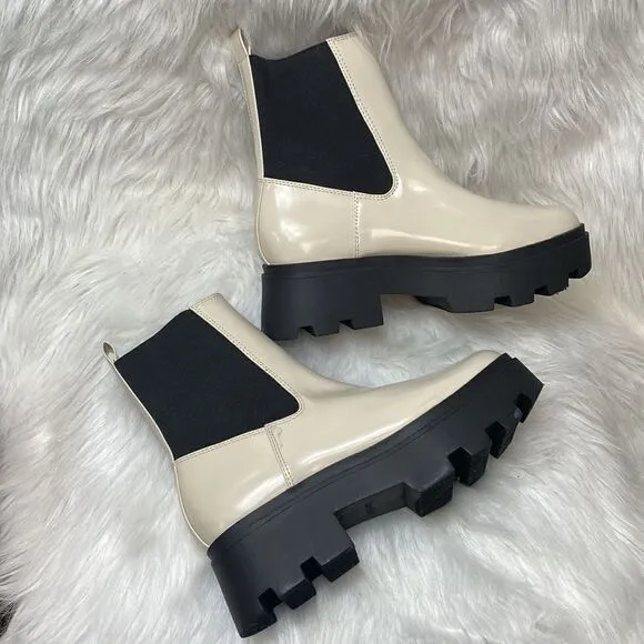 OPEN EDIT Women's Iris Lug Chelsea Platform Ankle Boots